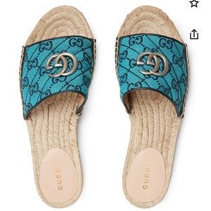 Gucci multi color espadrilles sandals